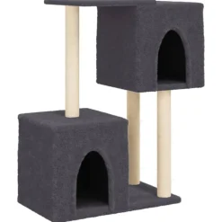 MAISON EXCLUSIVE - Arbre à chat avec griffoirs en sisal gris foncé 86 cm