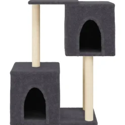 MAISON EXCLUSIVE - Arbre à chat avec griffoirs en sisal gris foncé 86 cm