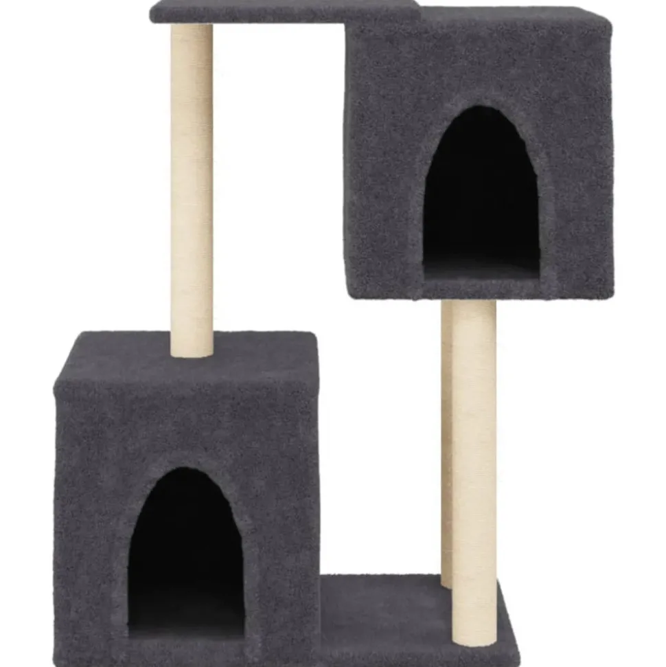 MAISON EXCLUSIVE - Arbre à chat avec griffoirs en sisal gris foncé 86 cm