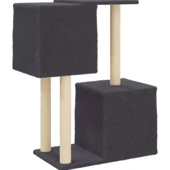 MAISON EXCLUSIVE - Arbre à chat avec griffoirs en sisal gris foncé 86 cm