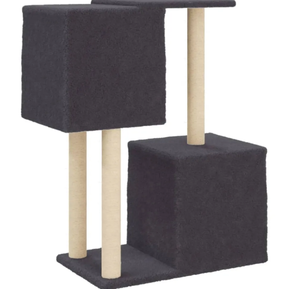 MAISON EXCLUSIVE - Arbre à chat avec griffoirs en sisal gris foncé 86 cm