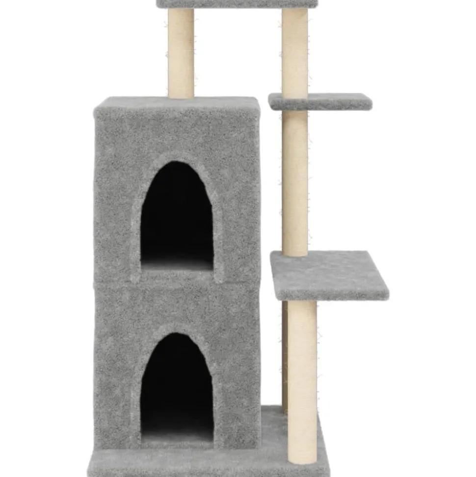 MAISON EXCLUSIVE - Arbre à chat avec griffoirs en sisal gris clair 97 cm
