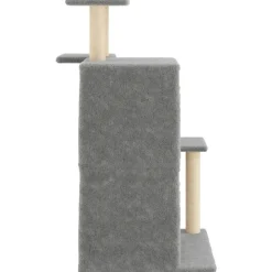 MAISON EXCLUSIVE - Arbre à chat avec griffoirs en sisal gris clair 97 cm