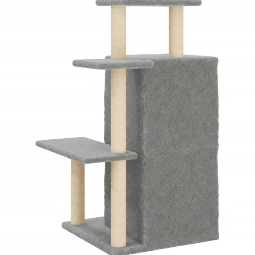 MAISON EXCLUSIVE - Arbre à chat avec griffoirs en sisal gris clair 97 cm