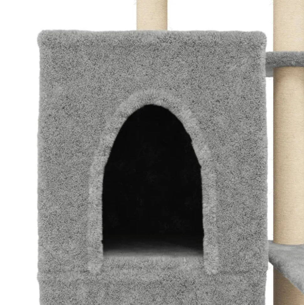 MAISON EXCLUSIVE - Arbre à chat avec griffoirs en sisal gris clair 97 cm