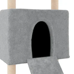MAISON EXCLUSIVE - Arbre à chat avec griffoirs en sisal gris clair 153 cm