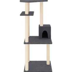 MAISON EXCLUSIVE - Arbre à chat avec griffoirs en sisal gris foncé 123 cm