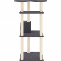 MAISON EXCLUSIVE - Arbre à chat avec griffoirs en sisal gris foncé 123 cm