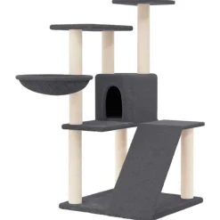MAISON EXCLUSIVE - Arbre à chat avec griffoirs en sisal gris foncé 94 cm