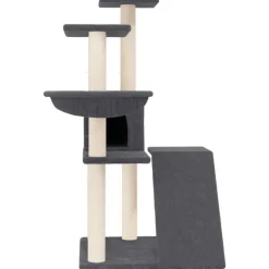 MAISON EXCLUSIVE - Arbre à chat avec griffoirs en sisal gris foncé 94 cm