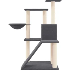 MAISON EXCLUSIVE - Arbre à chat avec griffoirs en sisal gris foncé 94 cm