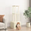 MAISON EXCLUSIVE - Arbre à chat avec griffoirs en sisal crème 133,5 cm