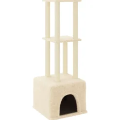 MAISON EXCLUSIVE - Arbre à chat avec griffoirs en sisal crème 133,5 cm