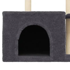 MAISON EXCLUSIVE - Arbre à chat avec griffoirs en sisal gris foncé 110 cm