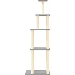 MAISON EXCLUSIVE - Arbre à chat avec griffoirs en sisal gris clair 183 cm