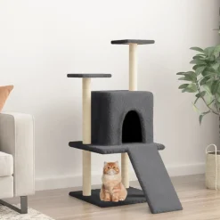 MAISON EXCLUSIVE - Arbre à chat avec griffoirs en sisal gris foncé 110 cm