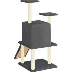 MAISON EXCLUSIVE - Arbre à chat avec griffoirs en sisal gris foncé 110 cm
