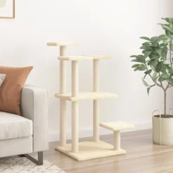 MAISON EXCLUSIVE - Arbres à chat avec plates-formes crème 98,5 cm