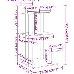 MAISON EXCLUSIVE - Arbres à chat avec plates-formes crème 98,5 cm