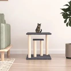 MAISON EXCLUSIVE - Arbres à chat avec plates-formes gris foncé 50 cm