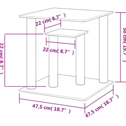 MAISON EXCLUSIVE - Arbres à chat avec plates-formes gris clair 50 cm