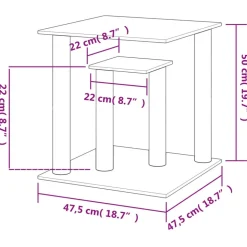 MAISON EXCLUSIVE - Arbres à chat avec plates-formes crème 50 cm