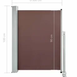 MAISON EXCLUSIVE - Auvent latéral rétractable de patio 100x300 cm marron