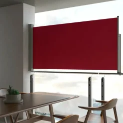 MAISON EXCLUSIVE - Auvent latéral rétractable de patio 120x300 cm rouge