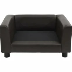 MAISON EXCLUSIVE - Canapé pour chien marron 60x43x30 cm peluche et similicuir
