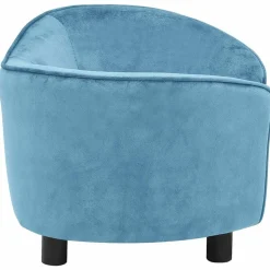 MAISON EXCLUSIVE - Canapé pour chien turquoise 69x49x40 cm peluche
