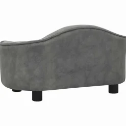 MAISON EXCLUSIVE - Canapé pour chien gris 67x47x36 cm peluche