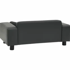 MAISON EXCLUSIVE - Canapé pour chien gris foncé 81x43x31 cm peluche et similicuir