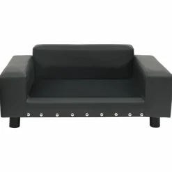MAISON EXCLUSIVE - Canapé pour chien gris foncé 81x43x31 cm peluche et similicuir