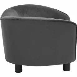 MAISON EXCLUSIVE - Canapé pour chien gris foncé 69x49x40 cm peluche et similicuir
