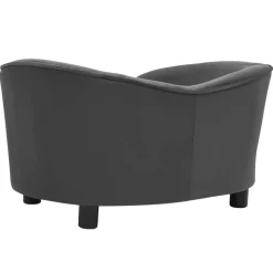 MAISON EXCLUSIVE - Canapé pour chien gris foncé 69x49x40 cm peluche et similicuir