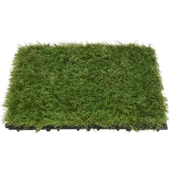 MAISON EXCLUSIVE - Carreaux de gazon artificiel 11 pcs vert 30x30 cm