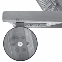 MAISON EXCLUSIVE - Chaise longue de jardin 2 places avec coussin gris acacia