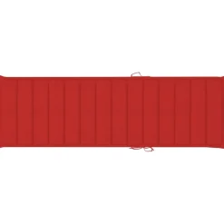MAISON EXCLUSIVE - Chaise longue avec coussin rouge bois de pin imprégné