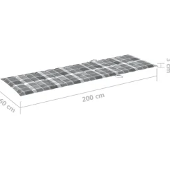 MAISON EXCLUSIVE - Chaise longue de jardin avec coussin gris bois d'acacia solide