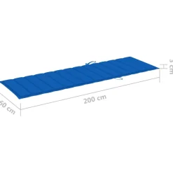 MAISON EXCLUSIVE - Chaise longue de jardin avec coussin bambou