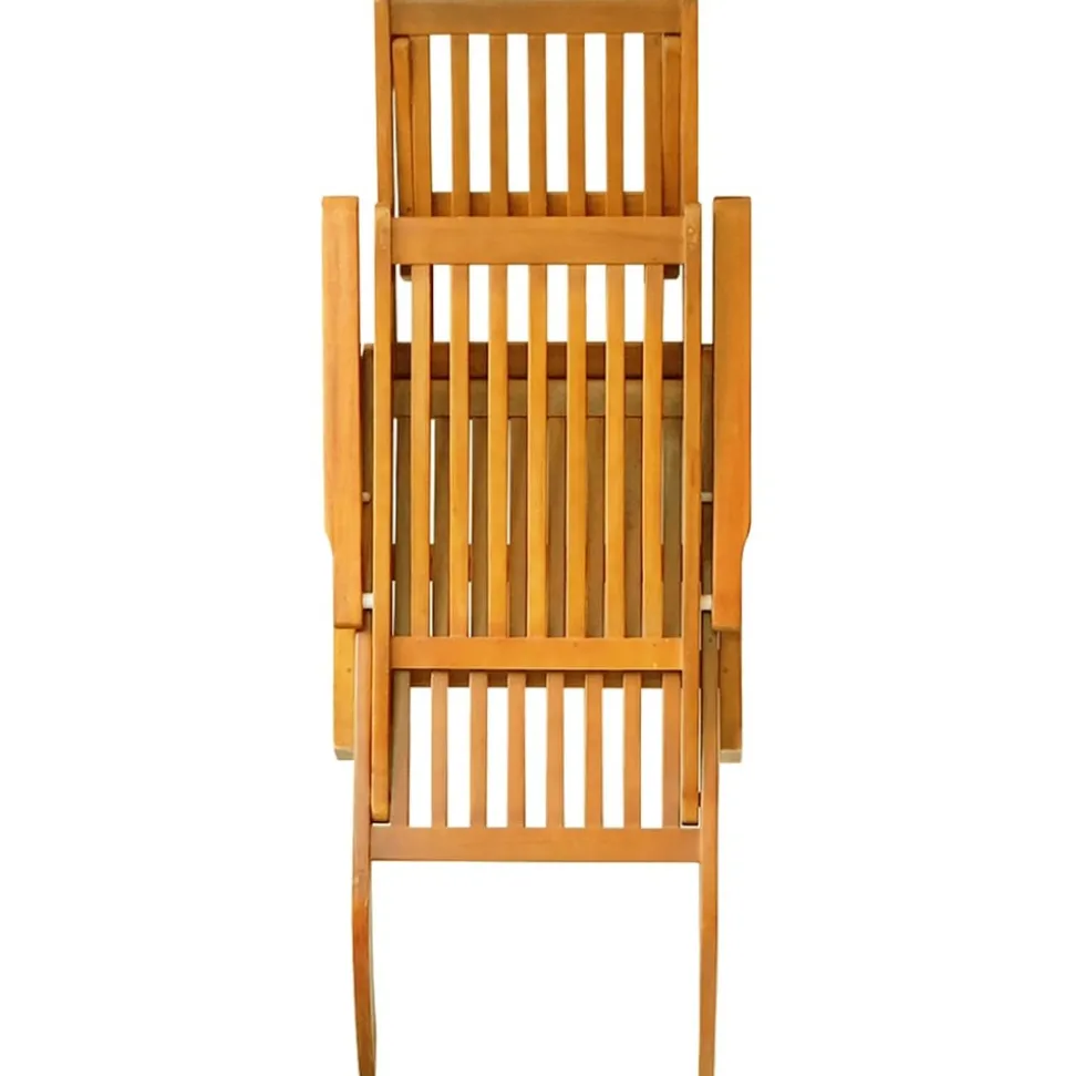 MAISON EXCLUSIVE - Chaise longue d'extérieur repose-pieds et table acacia solide