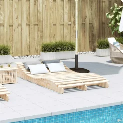 MAISON EXCLUSIVE - Chaise longue 205x110x31,5 cm bois massif de pin