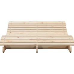 MAISON EXCLUSIVE - Chaise longue 205x110x31,5 cm bois massif de pin