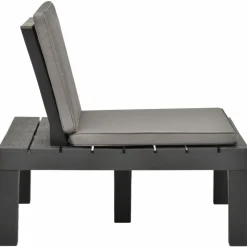 MAISON EXCLUSIVE - Chaise de salon de jardin avec coussin plastique anthracite