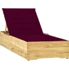 MAISON EXCLUSIVE - Chaise longue avec coussin bordeaux bois de pin imprégné