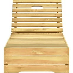 MAISON EXCLUSIVE - Chaise longue avec coussin bordeaux bois de pin imprégné