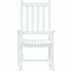 MAISON EXCLUSIVE - Chaise à bascule enfants blanc bois de peuplier massif