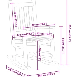 MAISON EXCLUSIVE - Chaise à bascule enfants blanc bois de peuplier massif