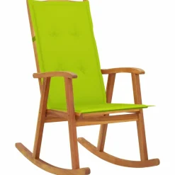 MAISON EXCLUSIVE - Chaise à bascule avec coussins bois d'acacia massif