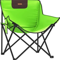 MAISON EXCLUSIVE - Chaise de camping avec poche pliable lot de 2 vert